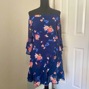 Off the shoulder dress with bell sleeves